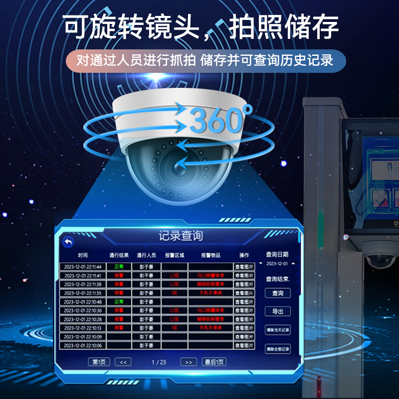 ESC-6001D雙彩屏拍照手機探測門(mén)